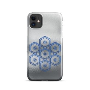 Royal Metallic Blue and Silver Astrometaphysical Sacred Geometry - Snap case for iPhone®